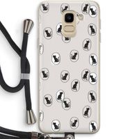 Miauw: Samsung Galaxy J6 (2018) Transparant Hoesje met koord