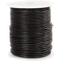 Creativ Company Leerkoord, dikte 2 mm, zwart, 50 m/ 1 rol