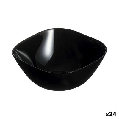 Kom Luminarc Multiusos Zwart Glas Ø 14 cm Multifunctioneel (24 Stuks)