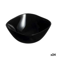Kom Luminarc Multiusos Zwart Glas Ø 14 cm Multifunctioneel (24 Stuks)