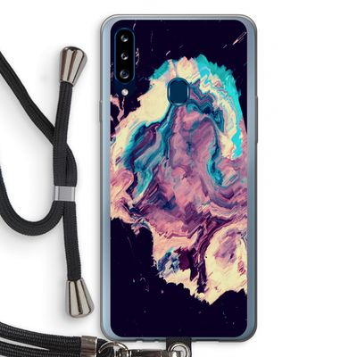 Cosmic Silence: Samsung Galaxy A20s Transparant Hoesje met koord