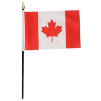 Canada - mini vlaggetje van 10 x 15 cm op stokje - Landen vlag - H27 cm Canada - mini vlaggetje van 10 x 15 cm op stokje - Landen vlag - H27 cm