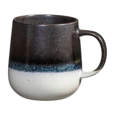 Mok met oor Pippa - Zwart - Stoneware - 400 ml - Leen Bakker