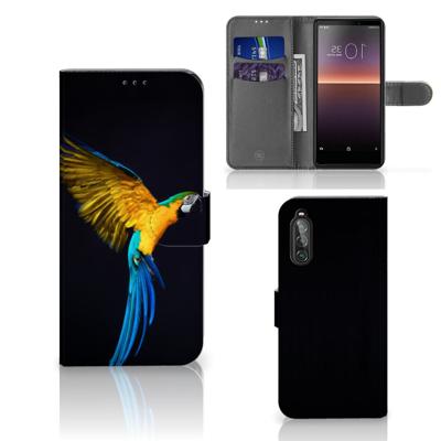 Sony Xperia 10 II | Telefoonhoesje | Met pasjeshouder | Papegaai