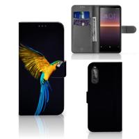 Sony Xperia 10 II | Telefoonhoesje | Met pasjeshouder | Papegaai