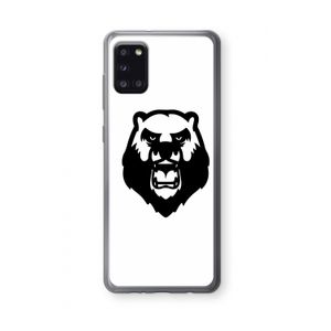 Angry Bear (white): Samsung Galaxy A31 Transparant Hoesje