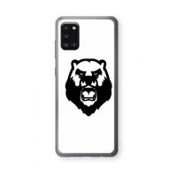 Angry Bear (white): Samsung Galaxy A31 Transparant Hoesje