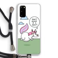 Unicorn: Samsung Galaxy S20 Transparant Hoesje met koord
