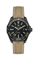 Horlogeband Tag Heuer WAY208C.FC6383 Nylon/perlon Lichtbruin 21.5mm