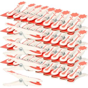 Wasknijpers - 50x - rood - kunststof - 8 cm