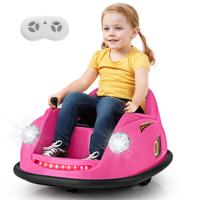12 V Elektrische Botsauto voor Kinderen op Batterijen Afstandsbediening LED-Lampjes Muziek 360° Draaibaar Speelgoedauto