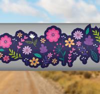 Fietssticker kleurrijk etnische bloemen - thumbnail