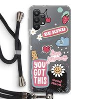 Positivity: Samsung Galaxy A32 5G Transparant Hoesje met koord