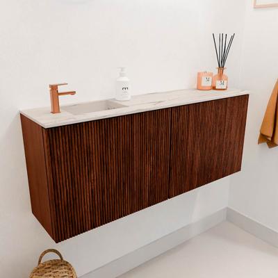Toiletmeubel Mondiaz Joya Dlux | 100 cm | Meubelkleur Ruby | Faye wastafel Nata Wasbak Links | 1 kraangat