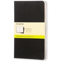 Schrift moleskine 130x210mm blc 160pag zwart 3st