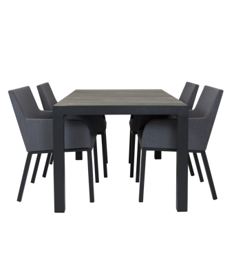 Qopps Levas tuintafel 160 x 90 mat royal Grey met Decan tuinstoel Qopps Levas tuintafel 160 x 90 mat royal Grey met Decan tuinstoel
