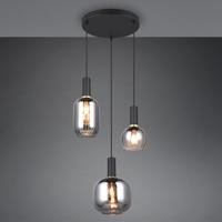 Trio Eetkamer hanglampDiva 3-lichts - smoke glas - 319830332