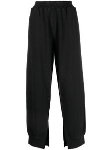 MM6 Maison Margiela pantalon de jogging à détails de fentes cousues - Noir