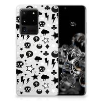 Silicone Back Case Samsung Galaxy S20 Ultra Silver Punk - thumbnail