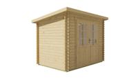 Blokhut - Tuinhuis Kris | 28 mm | vuren bruin geïmpregneerd