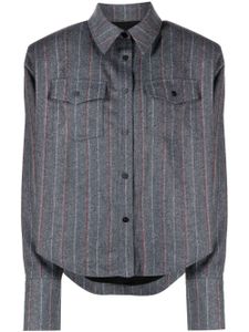 The Mannei chemise boutonnée à fines rayures - Gris