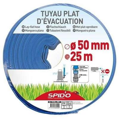 Platte afvoerslang - SPIDO - 25 m - Ø 50 mm - 4 staven