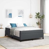 Bedframe Donkergrijs 140 x 200 cm Katoenen stof