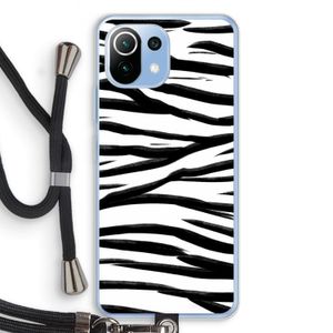 Zebra pattern: Xiaomi Mi 11 Lite Transparant Hoesje met koord