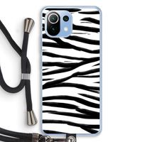 Zebra pattern: Xiaomi Mi 11 Lite Transparant Hoesje met koord
