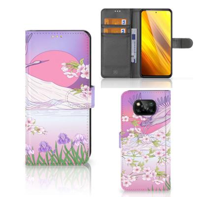 Xiaomi Poco X3 | Poco X3 Pro | Telefoonhoesje | Met pasjeshouder | Bird Flying