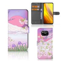 Xiaomi Poco X3 | Poco X3 Pro | Telefoonhoesje | Met pasjeshouder | Bird Flying