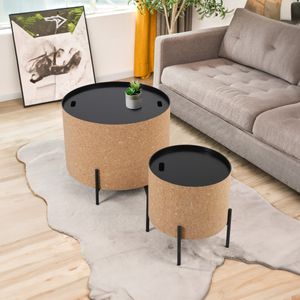 Artistiq Living Salontafel 'Haywood' Kurk, Set van 2 stuks