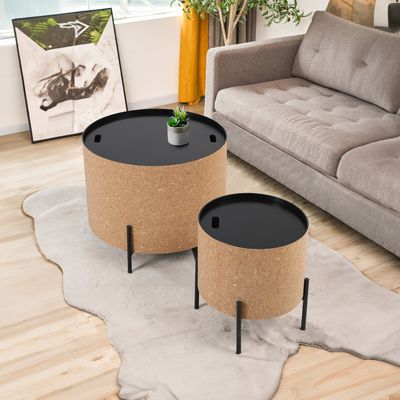 Artistiq Living Salontafel 'Haywood' Kurk, Set van 2 stuks