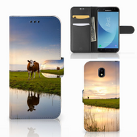 Samsung Galaxy J5 2017 Telefoonhoesje met Pasjes Koe