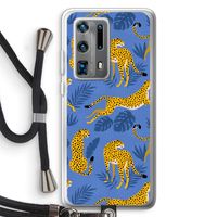 Luipaard: Huawei P40 Pro Plus Transparant Hoesje met koord