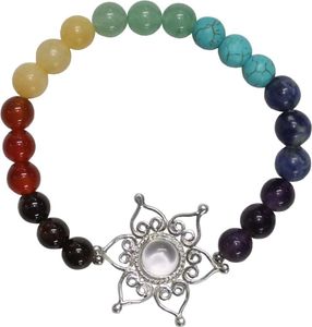 Edelsteen Armband 7 Chakra met Lotus