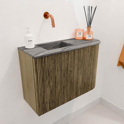 Toiletmeubel Mondiaz Joya Dlux | 61.6 cm | Meubelkleur Dusk | Faye wastafel Sombra Wasbak Links | Zonder kraangat(en)