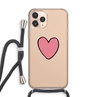 Hartje: iPhone 11 Pro Transparant Hoesje met koord