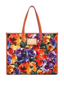 Dolce & Gabbana sac porté épaule à fleurs - Rouge