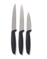 HEMA Keukenmessen - 3 Stuks (zwart)