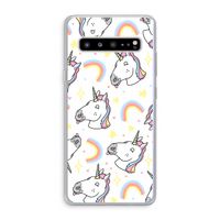 Rainbow Unicorn: Samsung Galaxy S10 5G Transparant Hoesje
