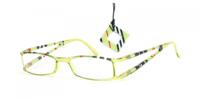 HIP Leesbril gestreept dubbel lime/zwart - +1.0