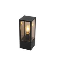 QAZQA Staande buitenlamp zwart met smoke 40 cm IP44 - Charlois - thumbnail