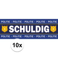 10 x Schuldig stickers voor politie/agent kostuum - thumbnail