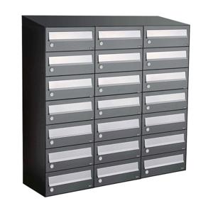 Allux Hive Set 3-Breed, 7-Hoog Met Dak Antraciet - 40030065_3x7d