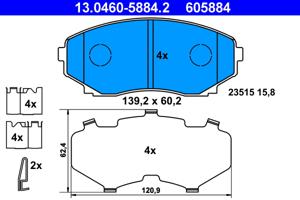 ATE Remblokset 13.0460-5884.2