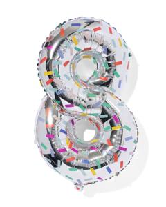 HEMA Folieballon Cijfer 8 Confetti XL