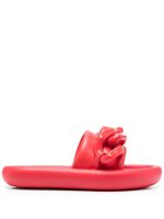 Stella McCartney Air chain-embellished slides - Rouge