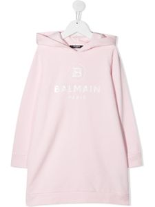 Balmain Kids robe à capuche - Rose