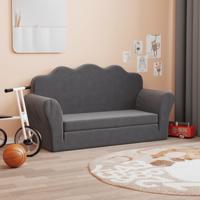 Kinderslaapbank 2-zits zacht pluche antracietkleurig Kinderslaapbank 2-zits zacht pluche antracietkleurig